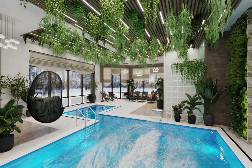 Квартира Дизайн-Студия Белая со SPA Комплексом с Бассейном фото 8