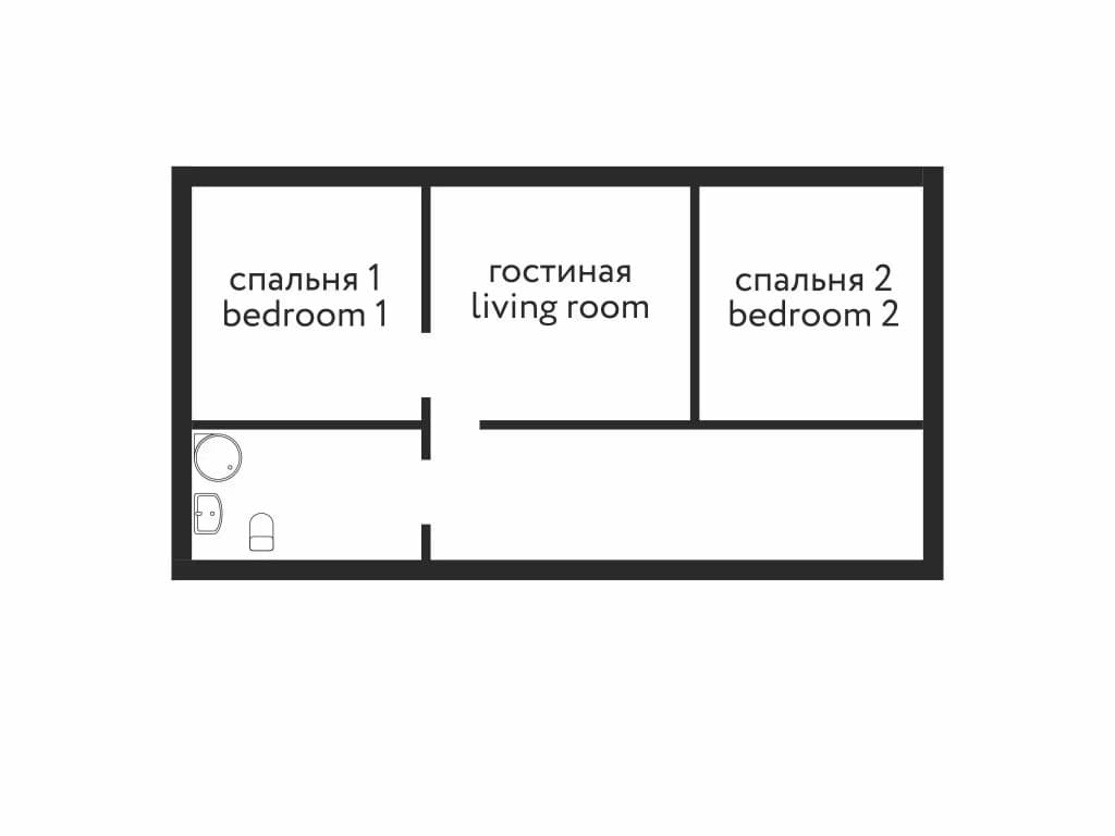 Четырёхместный люкс Смарт с 3 комнатами фото 8