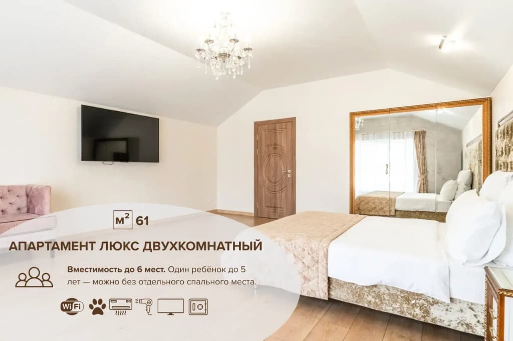 Апартаменты Luxury с 2 комнатами с видом на город фото 1
