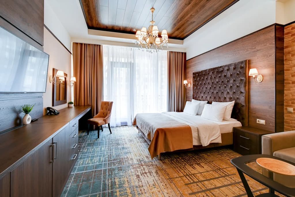 Двухместный номер Deluxe+ с балконом двуспальная кровать фото 3
