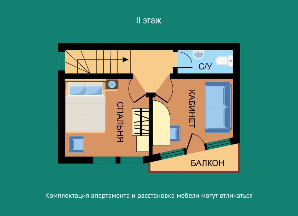 Двухместные апартаменты с 2 комнатами с балконом и с красивым видом из окна двуспальная кровать фото 12