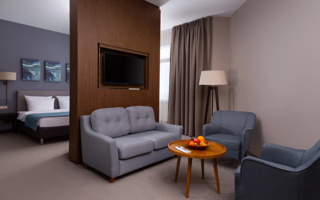 Suite с диваном-кроватью в гостиной зоне Premier с балконом и с видом на горы фото 3