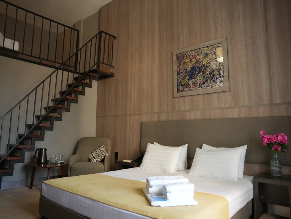 Двухместный номер Duplex с балконом двуспальная кровать фото 2