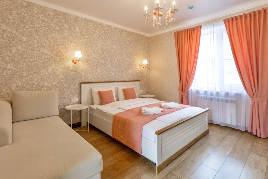 Двухместный номер Comfort с видом на горы двуспальная кровать фото 7