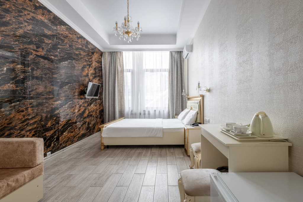 Двухместный номер Комфорт двуспальная кровать фото 16