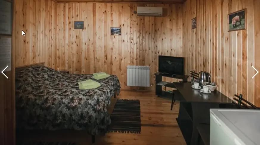 Двухместный номер в Гостинице на берегу реки с мангальной зоной двуспальная кровать фото 1
