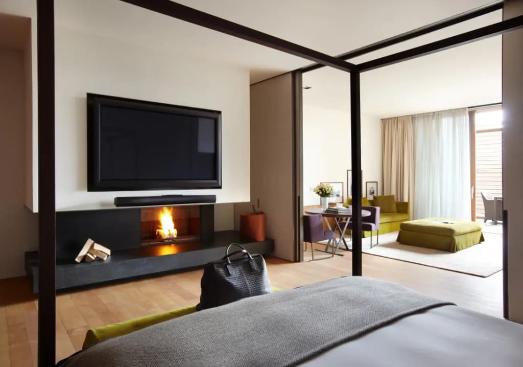 Двухместный люкс Fireplace двуспальная кровать фото 2