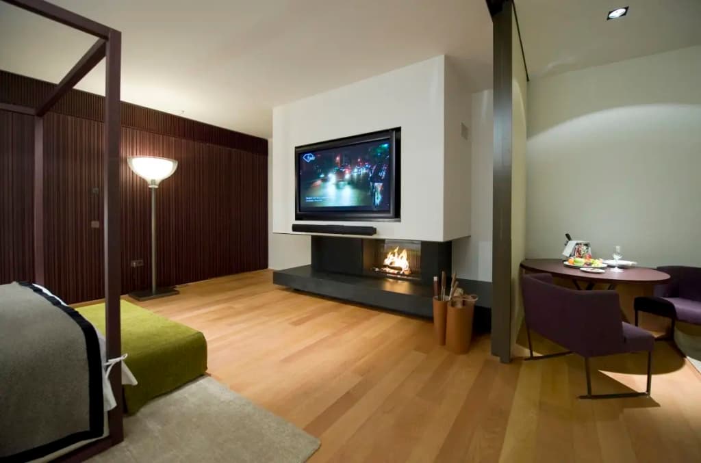 Двухместный люкс Fireplace двуспальная кровать фото 3