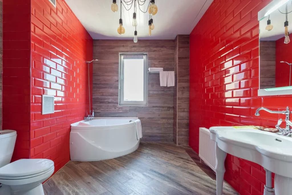 Двухместный люкс Красный двуспальная кровать фото 5