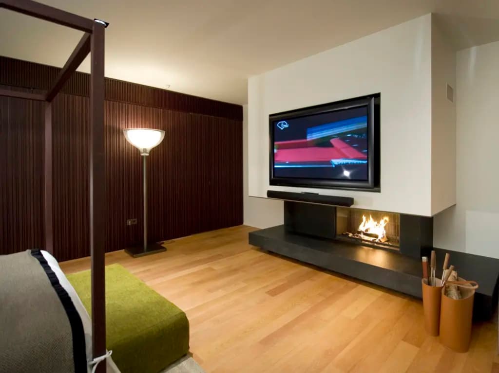 Двухместный люкс Fireplace двуспальная кровать фото 1